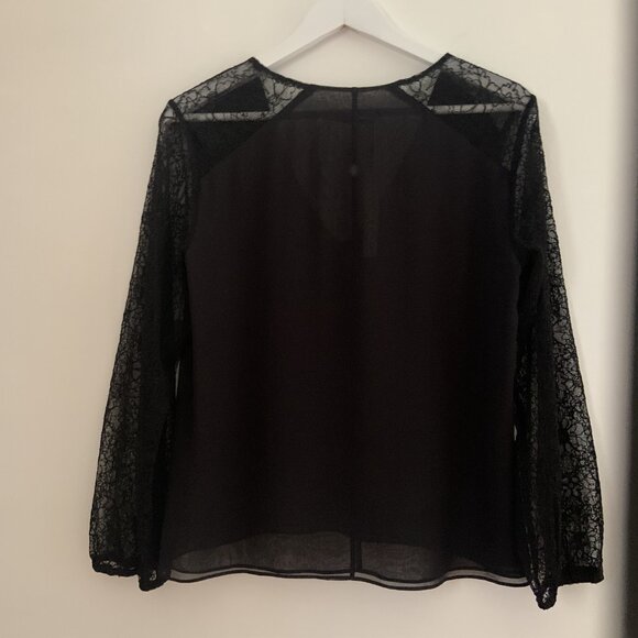 NWT Alice + Olivia Black Silk Top - Picture 8 of 8